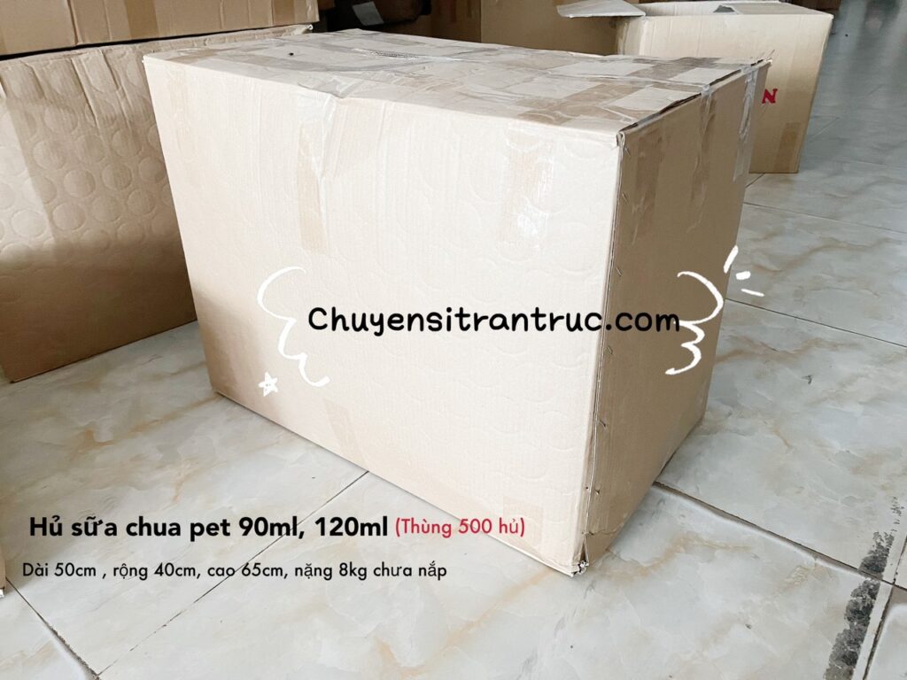 Qui cách đóng gói hủ sữa chua pet 90ml