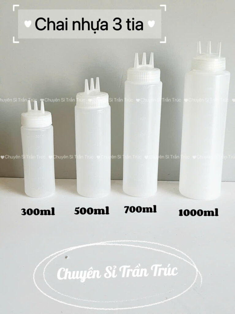 Chai Nhua 3 Tia 500ml,700ml,1000ml