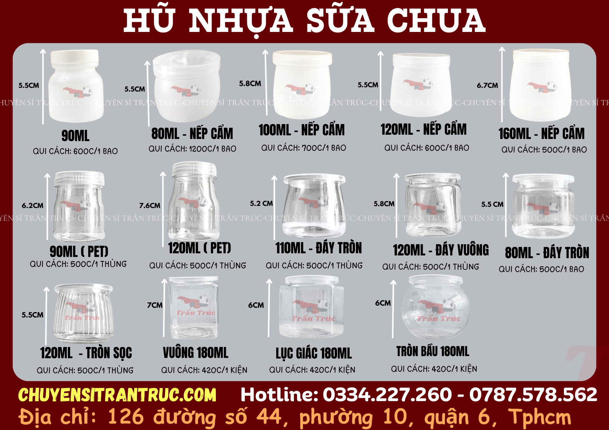 Hũ Nhựa Sữa Chua